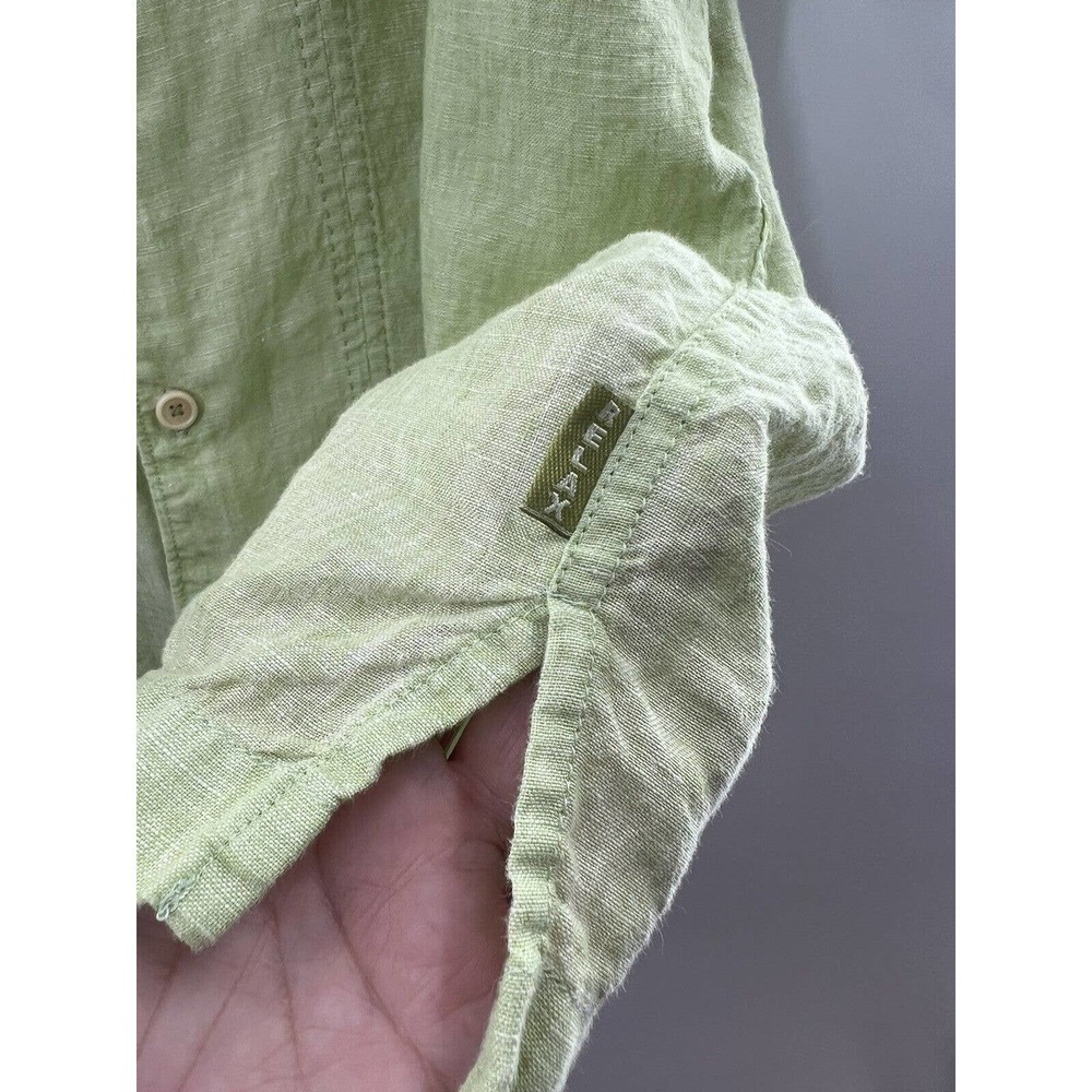 Tommy Bahama Men’s Short Sleeve 100% Linen Button Down Shirt Green Size XL - Picture 5 of 8